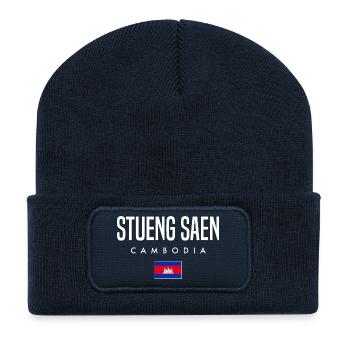 Stueng Saen Kambodscha Khmer - Recycelte Patch Beanie - French Navy - Vorne
