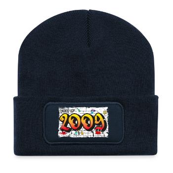 Grunge seit 2009 Graffiti – 16 Jahre Street - Recycelte Patch Beanie - French Navy - Vorne