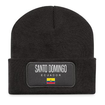 Saint-Domingue Équateur Équatoriens - Beanie recyclé à patch - charbon - Devant