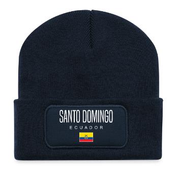 Santo Domingo Ecuador Ecuadorianer - Recycelte Patch Beanie - French Navy - Vorne