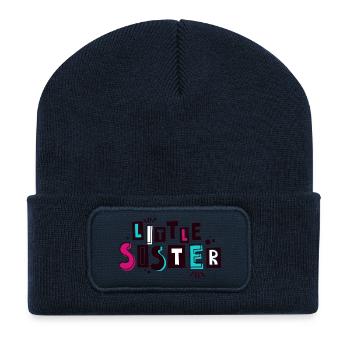 Kleine Schwester - Recycelte Patch Beanie - French Navy - Vorne