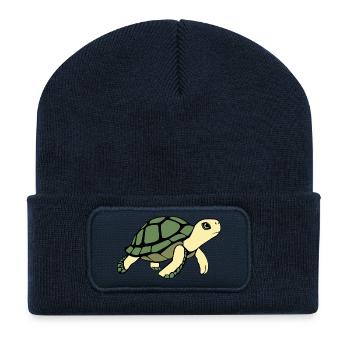Turtle Turtles - Recycled Patch Beanie - french navy - Front