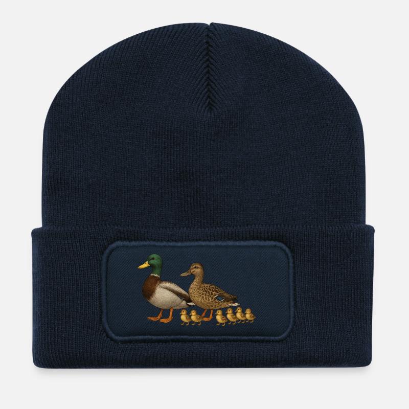 Enten Familie - Recycelte Patch Beanie - French Navy
