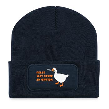 Goose – Peace Was Never an Option - Recycled Patch Beanie - french navy - Front
