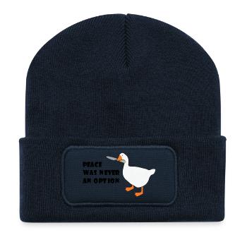 Goose – Peace Was Never an Option - Recycled Patch Beanie - french navy - Front