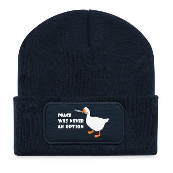 Goose – Peace Was Never an Option - Recycled Patch Beanie - french navy - Front