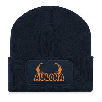 Geschenk für Aulona - Recycelte Patch Beanie - French Navy - Vorne