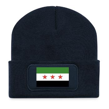 Syrian flag - Recycled Patch Beanie - french navy - Front