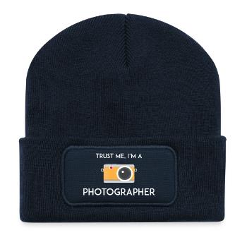 Vertrau mir, ich bin Fotograf - Recycelte Patch Beanie - French Navy - Vorne