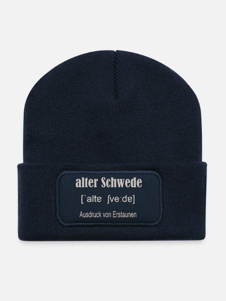 Alter Schwede  - Recycelte Patch Beanie - French Navy