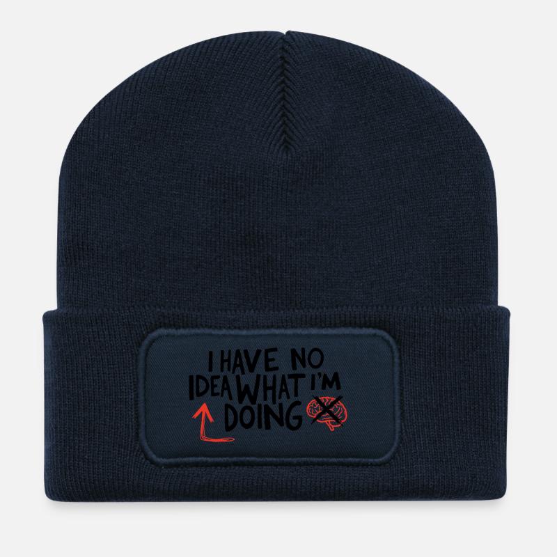 No Idea What I’m Doing - Recycled Patch Beanie - french navy
