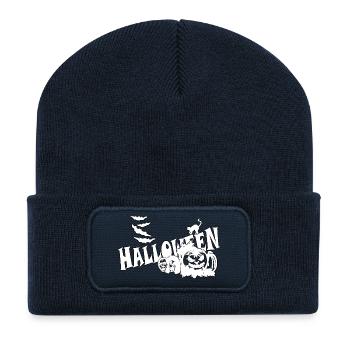 HALLOWEEN - Recycelte Patch Beanie - French Navy - Vorne