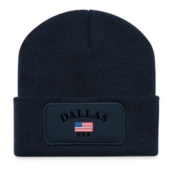 Dallas, États-Unis - Beanie recyclé à patch - bleu marine - Devant