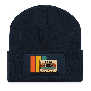 1930 Birthday 1930 Born 1930 Birthday - Recycled Patch Beanie - french navy - Front