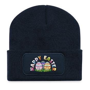 Happy Easter Brick Builder Easter Eggs Bricks - Recycled Patch Beanie - french navy - Front