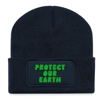 Protect Our Earth - Recycled Patch Beanie - french navy - Front