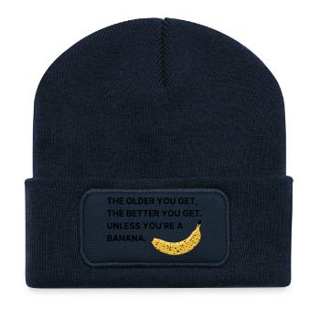 The older you get, the better you get.  - Recycelte Patch Beanie - French Navy - Vorne
