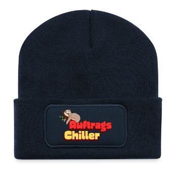 Auftragschiller Sloth - Recycelte Patch Beanie - French Navy - Vorne
