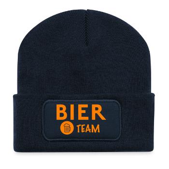 Bier Team - Recycelte Patch Beanie - French Navy - Vorne
