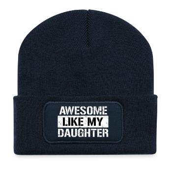 Pure folie : ma fille - Beanie recyclé à patch - bleu marine - Devant