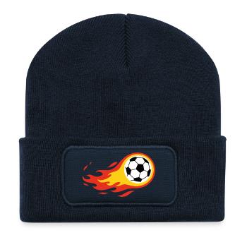 Fußball Deutschland Germany Komet Fanshirt - Recycelte Patch Beanie - French Navy - Vorne