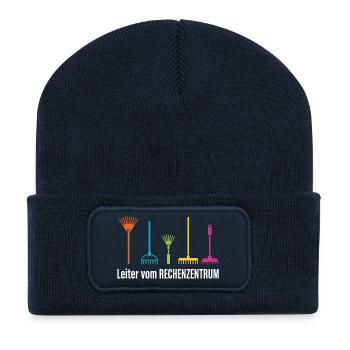 Leiter vom Rechenzentrum Gärtner - Recycelte Patch Beanie - French Navy - Vorne