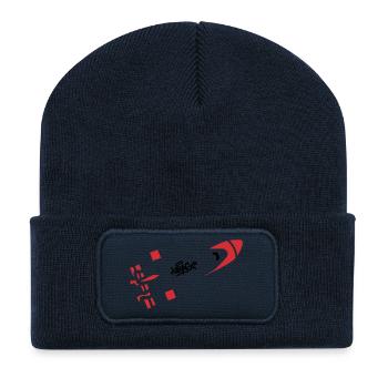 Red Rocket Graffiti Logo - Recycled Patch Beanie - french navy - Front