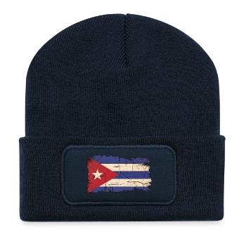 Cuban Flag - Recycled Patch Beanie - french navy - Front