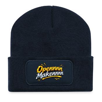 Openmm Make nn Metal Shine - Recycelte Patch Beanie - French Navy - Vorne