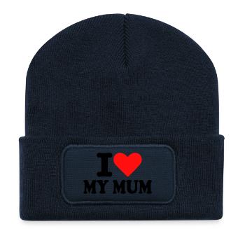 Mutter – Mum - Recycelte Patch Beanie - French Navy - Vorne