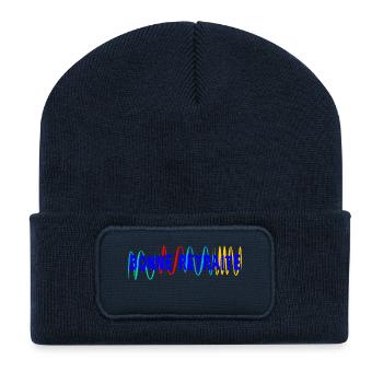 RUHESTAND. GLÜCKLICHER RUHESTAND. FREUDIGER RUHESTAND - Recycelte Patch Beanie - French Navy - Vorne