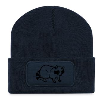 Waschbär - Line - Recycelte Patch Beanie - French Navy - Vorne