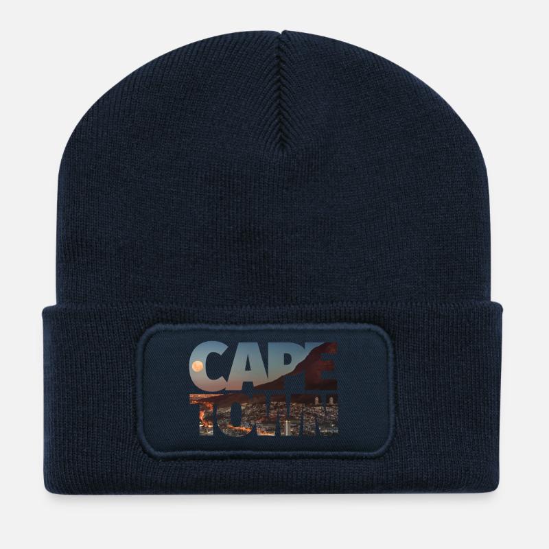cape-town kapstadt – typo - Recycelte Patch Beanie - French Navy