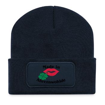 Made in Ahrenswohlde - Recycelte Patch Beanie - French Navy - Vorne