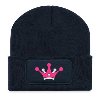 crown_2c - Recycelte Patch Beanie - French Navy - Vorne