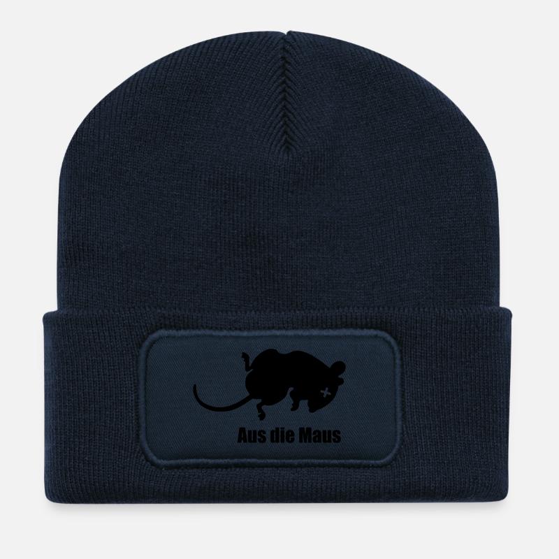 Aus die Maus - Recycelte Patch Beanie - French Navy