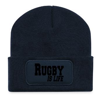 rugby is life - Recycled Patch Beanie - french navy - Front