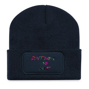 t boisson arc-en-Don et lecteur - Beanie recyclé à patch - bleu marine - Devant
