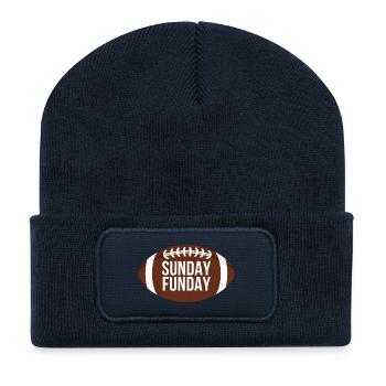 Football: Sunday Funday - Recycled Patch Beanie - french navy - Front