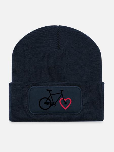 love bike - Recycelte Patch Beanie - French Navy