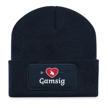 Gamsig - Recycelte Patch Beanie - French Navy - Vorne