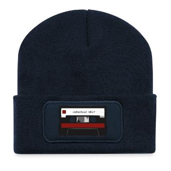 oldschool shit kasette - Recycelte Patch Beanie - French Navy - Vorne