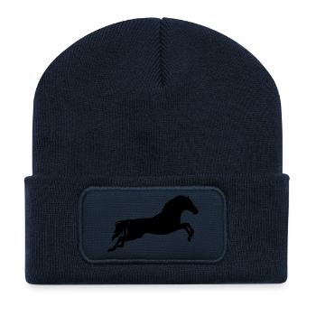 horse - Recycled Patch Beanie - french navy - Front