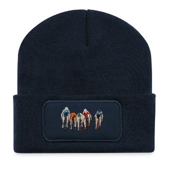 Rennen - Recycelte Patch Beanie - French Navy - Vorne