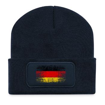 Germany 002 - Recycled Patch Beanie - french navy - Front