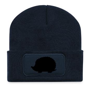 hérisson - Beanie recyclé à patch - bleu marine - Devant