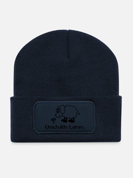 Innocence Agneau - Beanie recyclé à patch - bleu marine