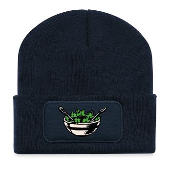 salad salad lettuce halloween vegetables vegetables36 - Recycled Patch Beanie - french navy - Front