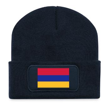 Flag Armenia - drapeau Arménie - flagge Armenien - - Beanie recyclé à patch - bleu marine - Devant