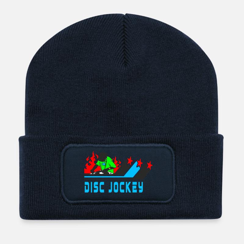 Disc Jockey / DJ / Cadeau / Idée cadeau - Beanie recyclé à patch - bleu marine